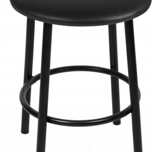 Taboret Joker Black tapicerowany, metalowy, 35 x 35 x 48 cm, 160 kg