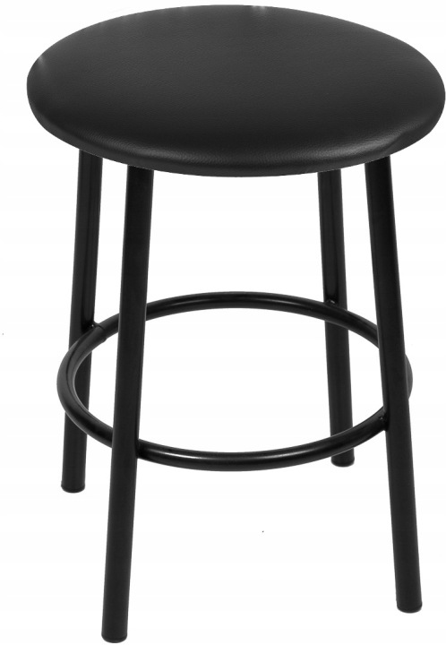 Taboret Joker Black tapicerowany, metalowy, 35 x 35 x 48 cm, 160 kg