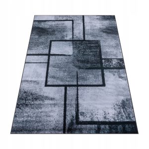 Szaro-czarny dywan geometryczny 120 × 170 cm