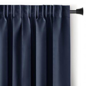Zasłona zaciemniająca 90% 140x270 cm granat na taśmie wave blackout