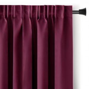 Zasłona zaciemniająca 90% 140x270 cm fioletowa blackout na taśmie wave