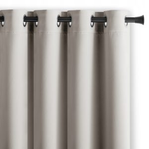 Zasłona zaciemniająca 90% blackout 140x245 cm beżowa na przelotkach