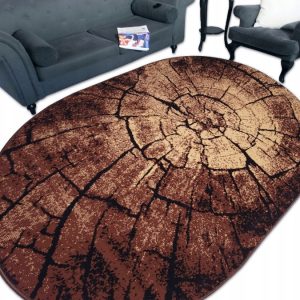 Owalny dywan Alfa BCF 180x250 cm, tkany z juty