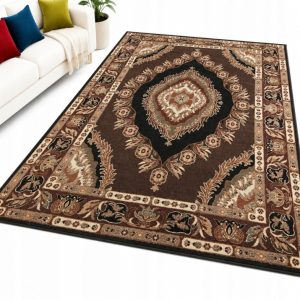 Dywan Alfa Shiraz 200x300 Karo brąz tkany belgijski