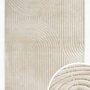 Dywan Venus Boho 80x150 beżowy, geometryczny z krótkim włosiem