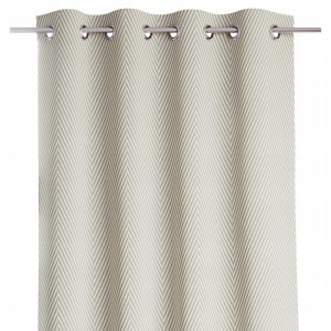 Zasłona na przelotkach velvet beżowa 140x250 cm półzaciemniająca