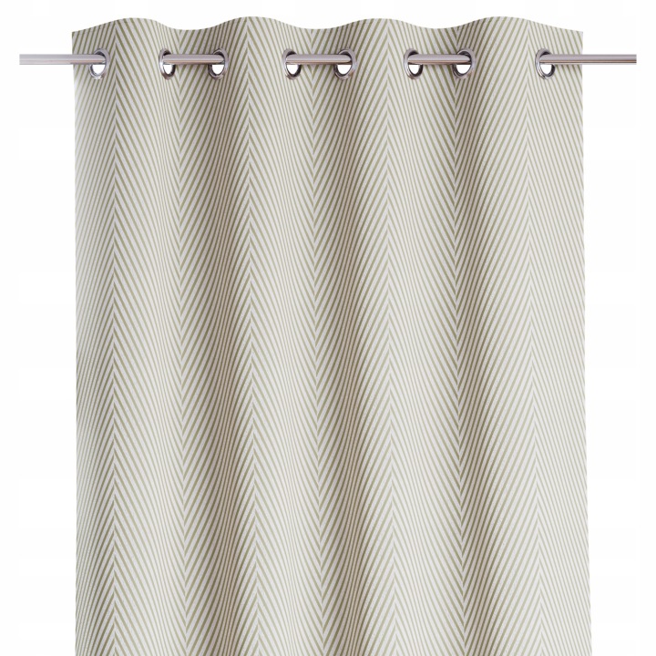 Zasłona na przelotkach velvet beżowa 140x250 cm półzaciemniająca