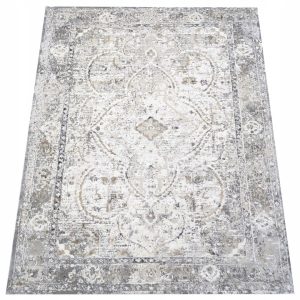Dywan vintage szary 120x170 cm, miękki i odporny na ścieranie
