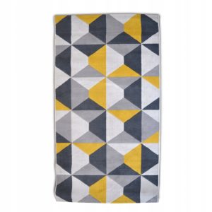 Capri 160x220 cm – szaro-żółty dywan geometryczny 3D