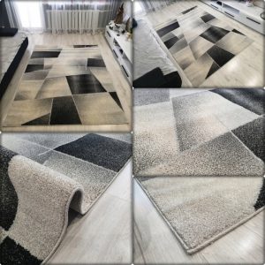 Dywan Rio Frize 160x220 cm, szaro-beżowy wzór