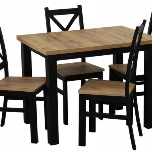 Krzesło welurowe Simple beżowe velvet, dąb naturalny, 86 cm