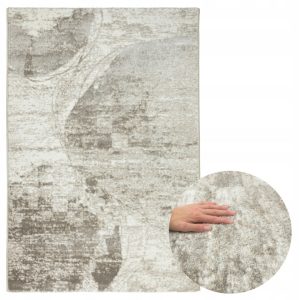 Beżowy dywan 160 x 230 cm z miękkim runem glamour
