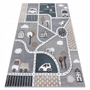 Dywan FUN STRADE 120 x 170 cm, szare ulice miasta