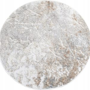 Okrągły dywan marmur 120 cm szaro-beżowy