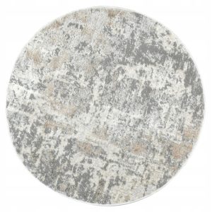 Okrągły dywan glamour 120 cm w szaro-kremowej tonacji