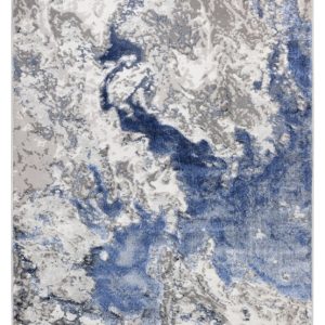 Niebieski dywan Stone 80x140 cm, abstrakcyjny wzór