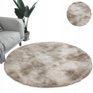 Okrągły dywan Shaggy Ombre 160 cm, Camel