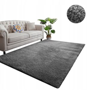 Dywan Alpaca Strado szary 200x300 cm, puszysty i miękki