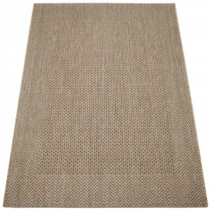 Dywan zewnętrzny 120x160 beżowo-brązowy na taras i balkon