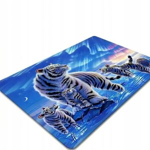 Dywan 3D tygrysy błękitne morze miękki 140x200 cm