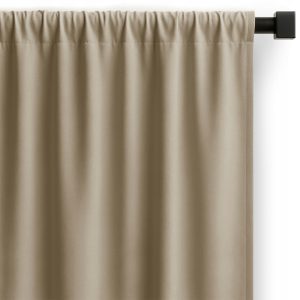 Zasłona beżowa 200x270 cm na taśmie multifunkcyjnej, półzaciemniająca
