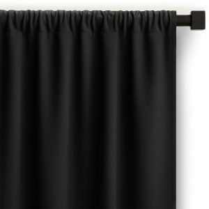 Zasłona czarna 200x270 cm na taśmie multi, półzaciemniająca