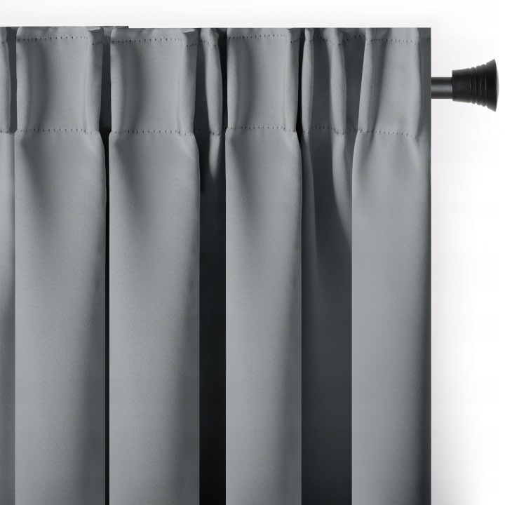 Zasłona welurowa 140x245 cm indygo zaciemniająca szarfa i taśma wave