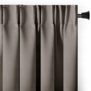 Zasłona zaciemniająca 90% blackout 140x260 cm beżowa na taśmie