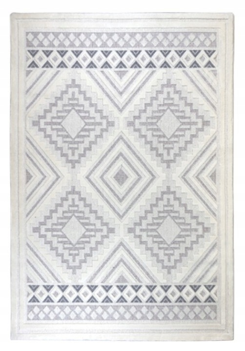 Dywan Desire 30918A romby kremowo-szary 80 × 150 cm