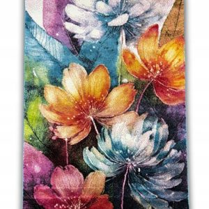 Dywan Folklore 80x150 cm – kwiatowy wzór i melanż