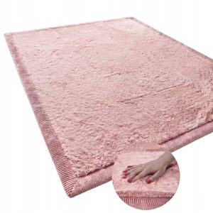 Różowy dywan pluszowy PUFFY SOFT 80 × 150 cm, 4 cm