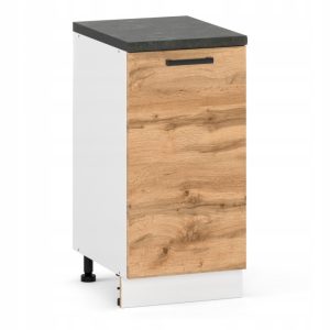 Szafka kuchenna dolna stojąca 40 cm dąb wotan, 1 front, modułowa