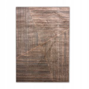 Brązowy dywan Costa Gold 120 × 160 cm z miękkim runem