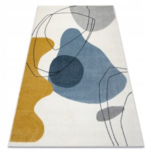 Dywan Fusion abstrakcyjne mazaze bialy 80x150 cm