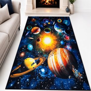 Dywan Fancy 120x160 Kosmos Planety Antypoślizgowy dla Dzieci