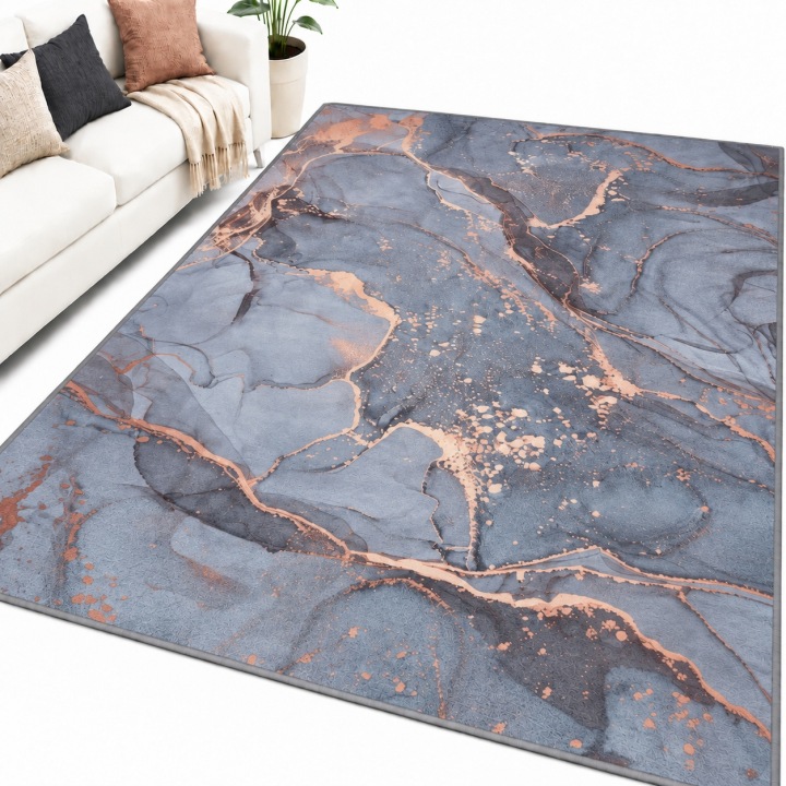 Dywan Fancy 140x200 Kamienny Marmurek Szary Loft