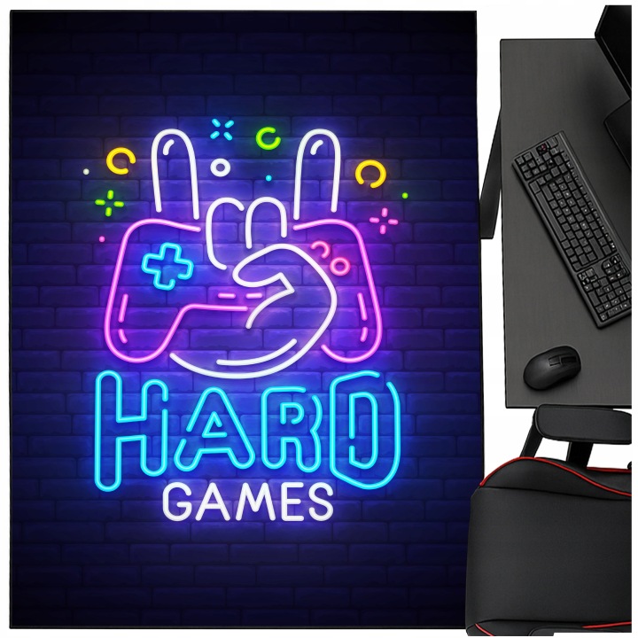 Dywan gamingowy Hard Games 100×150 cm pod fotel