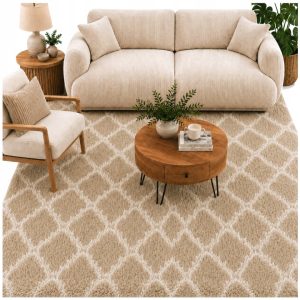 Dywan Shaggy DECOR 160x220 khaki miękki antypoślizgowy