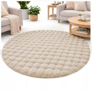 Dywan Rabbit Bubble 80x150 beżowy miękki prostokątny