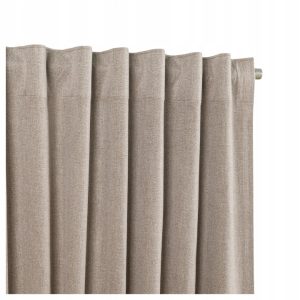 Zasłona zaciemniająca 100% gotowa termiczna na taśmie 140x250 cm brązowa