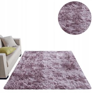 Różowy dywan Shaggy Ombre 80x150 miękki i puszysty
