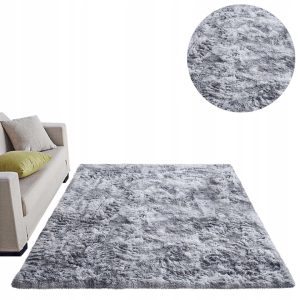 Dywan Shaggy Ombre Silver 120x170 cm miękki antypoślizgowy