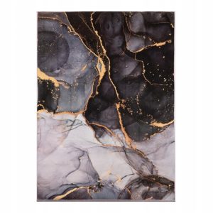 Dywan szaro-złoty 160x220 nowoczesny antypoślizgowy