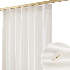 Zasłona bawełniana 140x250 cm na taśmie, złamana biel, półzaciemniająca