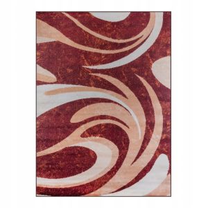 Dywan 300 x 200 cm czerwono-beżowy vintage do salonu