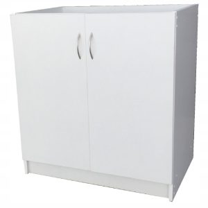 Szafka pod zlewozmywak 80 cm biała, 2 drzwi, płyta laminowana